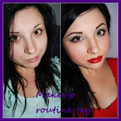 makeup routine before after